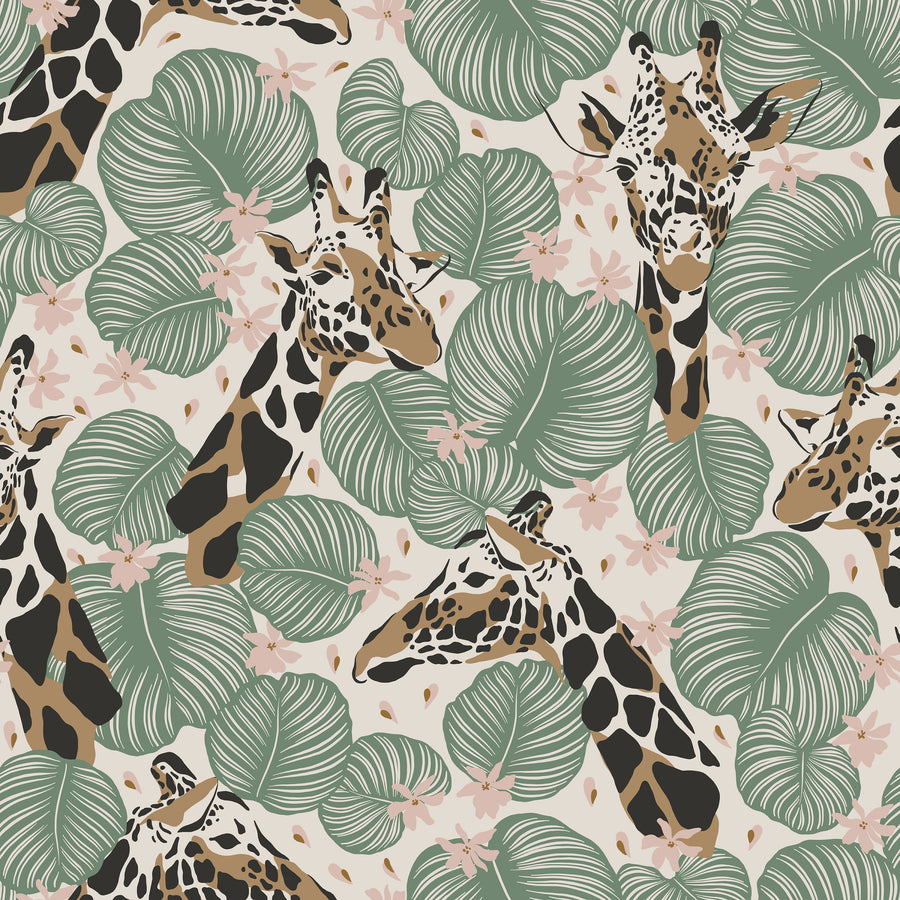 Giraffe Manor Mural Wallpaper