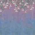 Hummingbirds and Trumpets Pink Blue Mural Wallpaper - pure wallpaper artwork