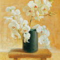 White Orchids in Black Vase Mural Wallpaper - pure wallpaper artwork