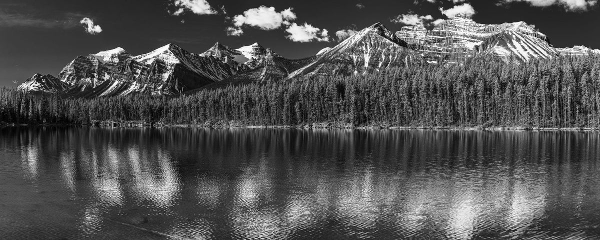 Lake Louise BW Mural Wallpaper - pure wallpaper artwork