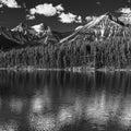 Lake Louise BW Mural Wallpaper - pure wallpaper artwork