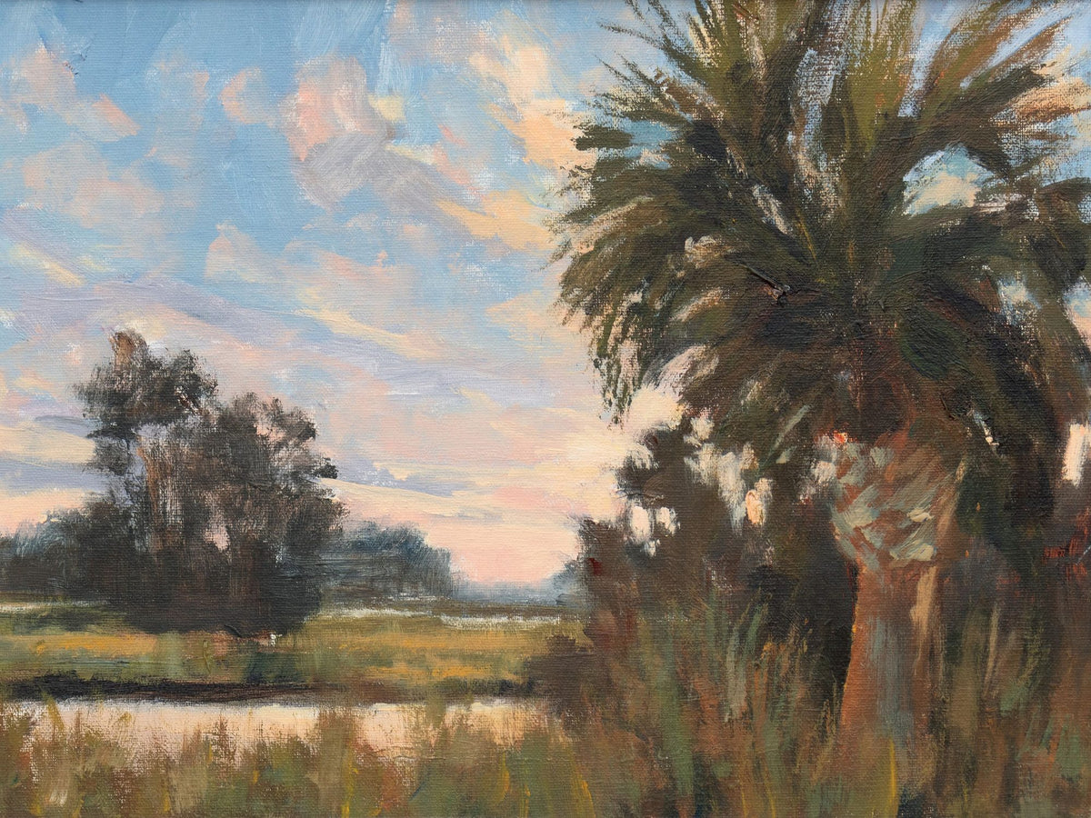 Palmetto Sunset Mural Wallpaper - pure wallpaper artwork