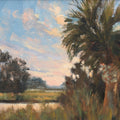 Palmetto Sunset Mural Wallpaper - pure wallpaper artwork