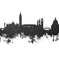 Venice Itay Skyline Black & White Mural Wallpaper - pure wallpaper artwork