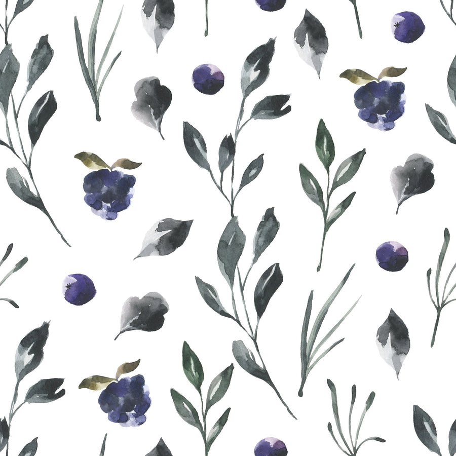 Soft Blue Flowers Mural Wallpaper