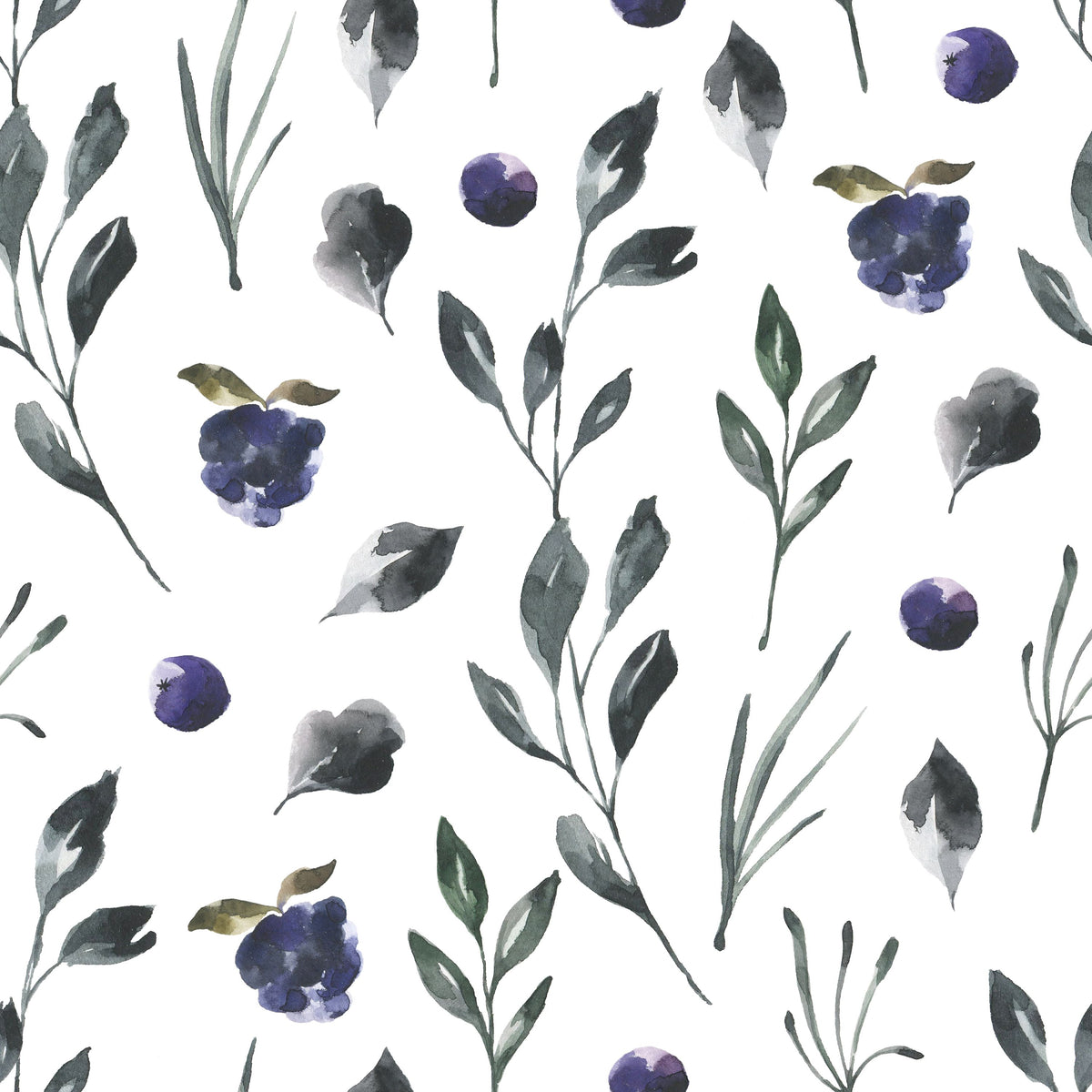 Soft Blue Flowers Mural Wallpaper - pure wallpaper artwork
