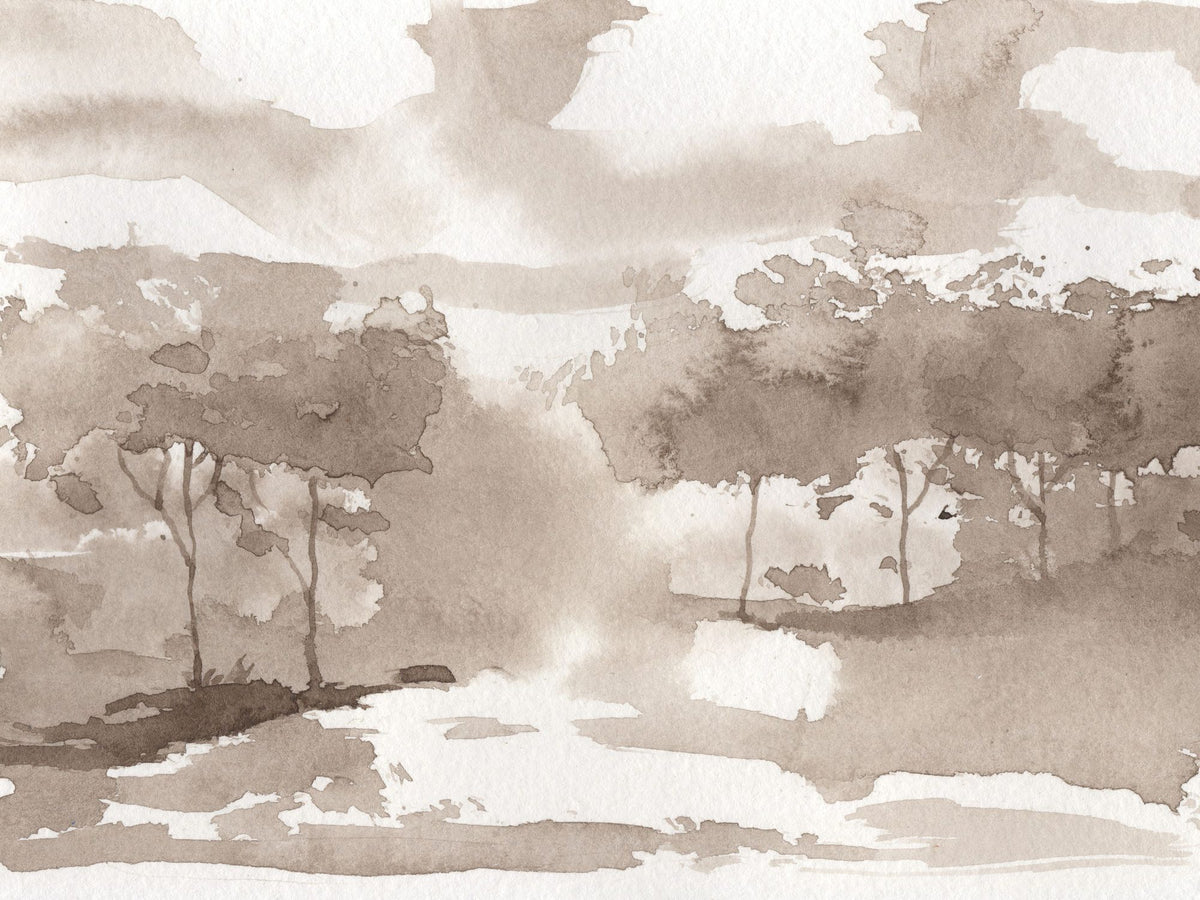 Sepia Trees Mural Wallpaper - pure wallpaper artwork