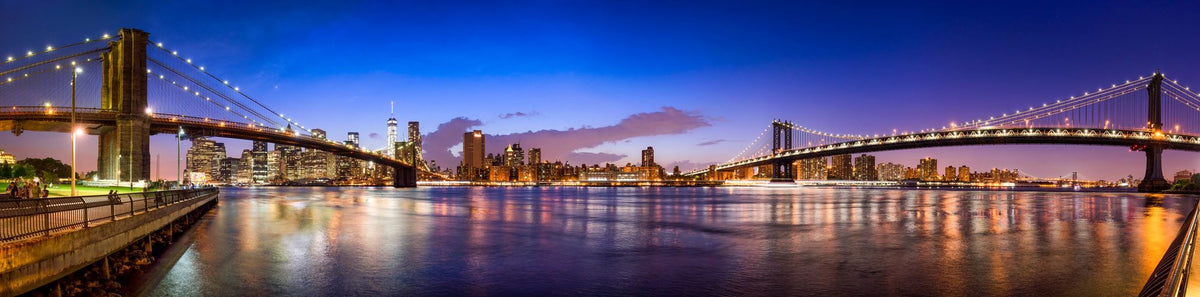 Manhattan At Sunset Mural Wallpaper - pure wallpaper artwork