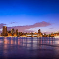 Manhattan At Sunset Mural Wallpaper - pure wallpaper artwork
