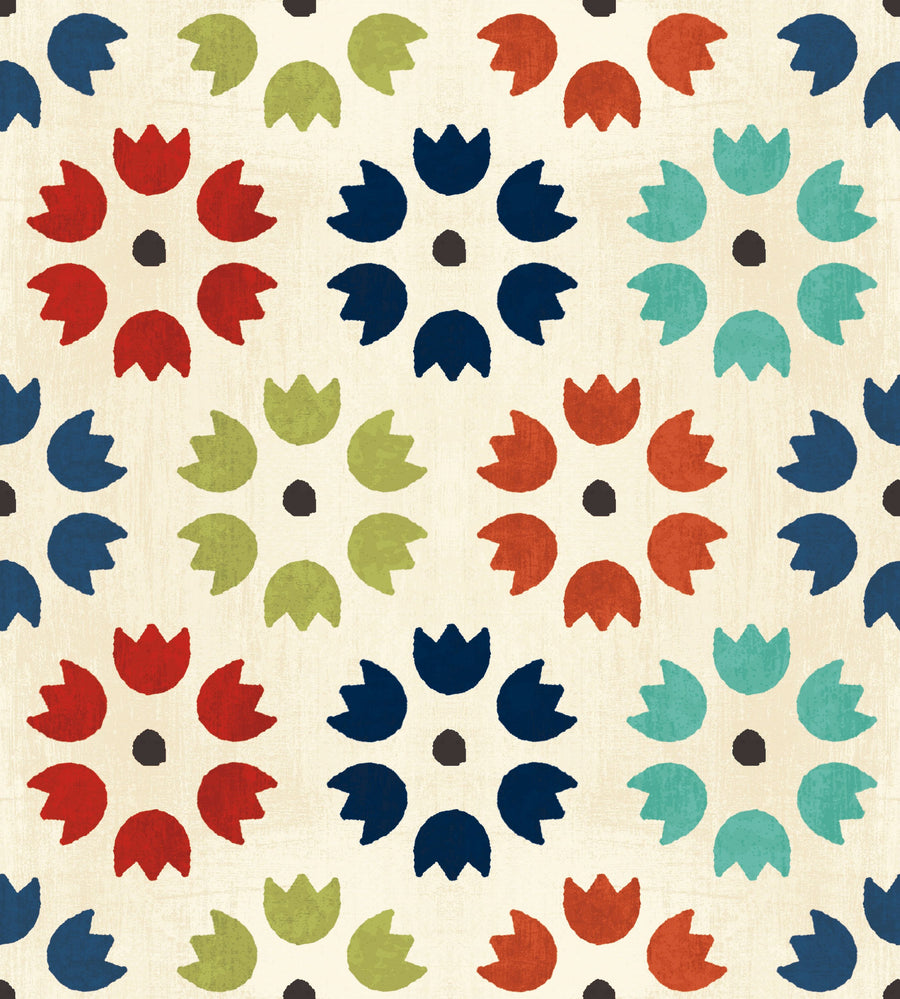 La Vida Flowers Mix Mural Wallpaper