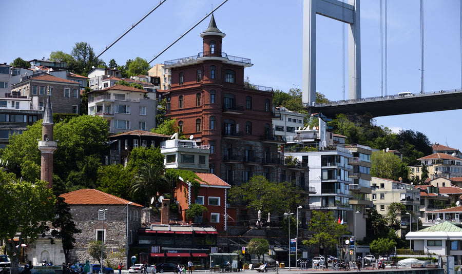 Historic Bridge Cityscape Mural Wallpaper