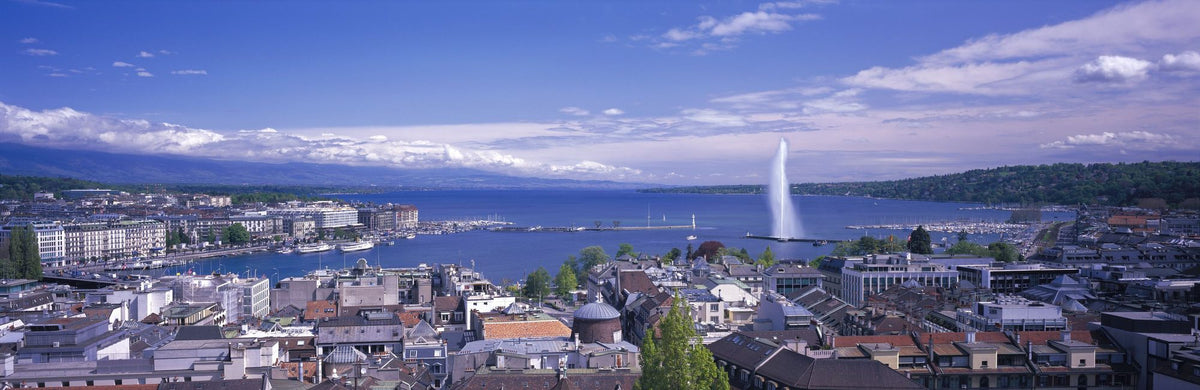 Lakeside Skyline Mural Wallpaper - pure wallpaper artwork