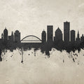 Rochester New York Skyline Concrete Mural Wallpaper - pure wallpaper artwork