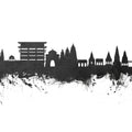 Pandharpur India Skyline Black & White Mural Wallpaper - pure wallpaper artwork