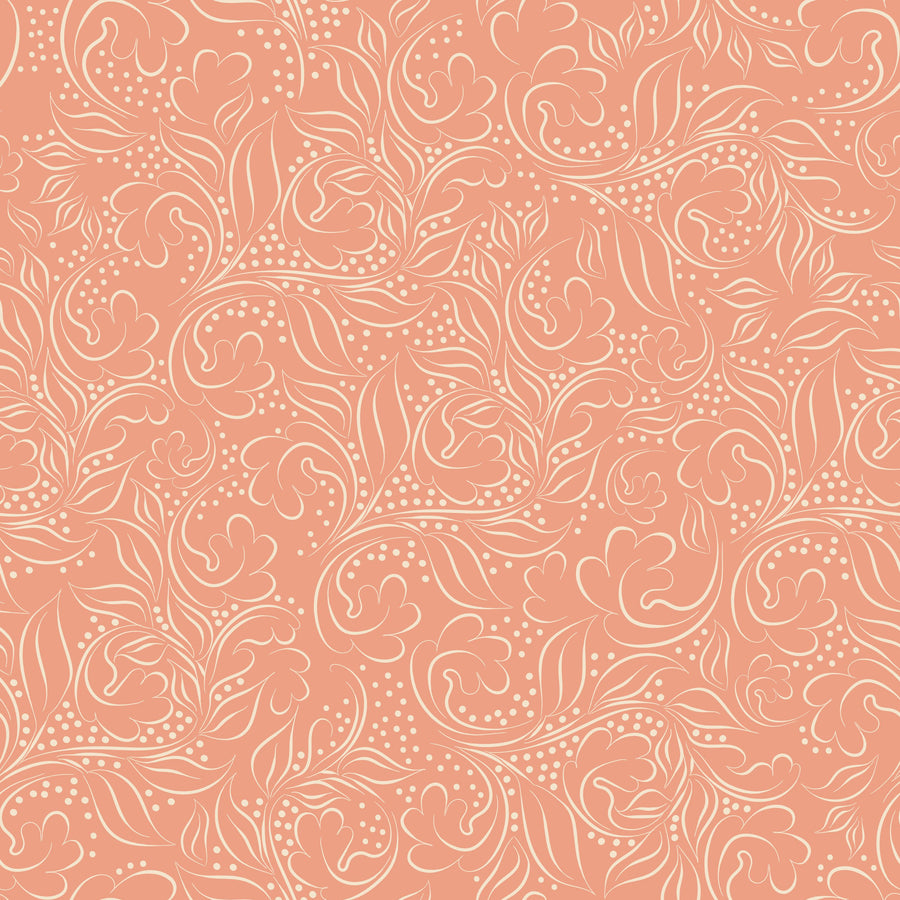 Catch the Breeze, Coral Mural Wallpaper