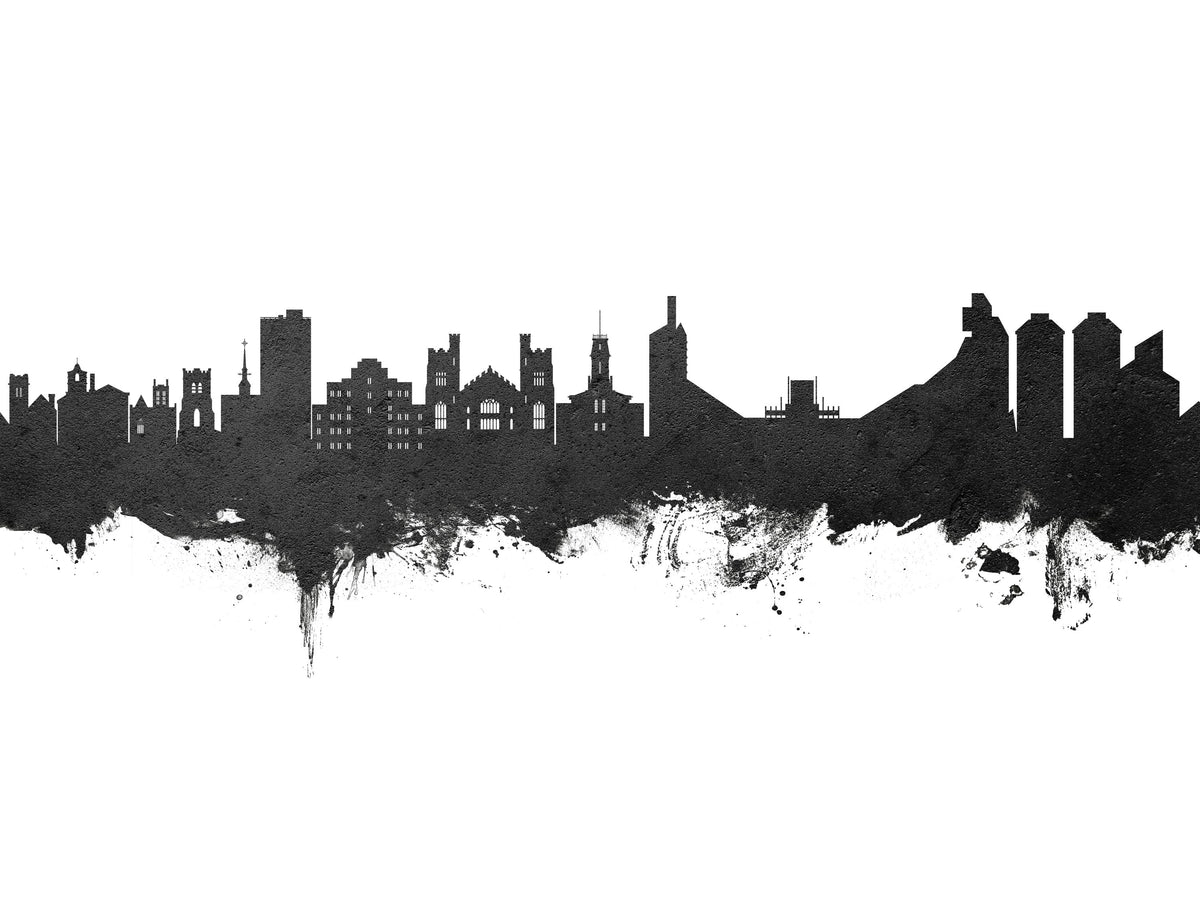Boulder Colorado Skyline Black & White Mural Wallpaper - pure wallpaper artwork