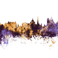 Victoria Canada Skyline Purple & Gold Mural Wallpaper - pure wallpaper artwork
