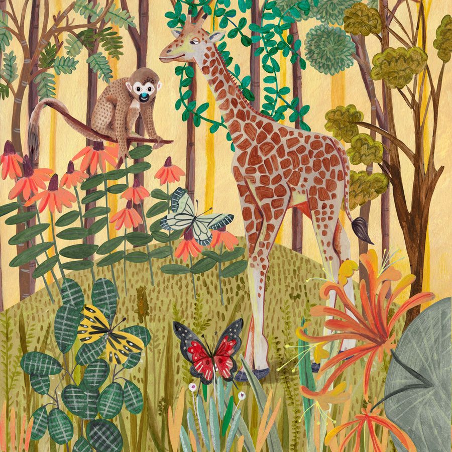Giraffe in Nature Mural Wallpaper