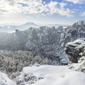 Swiss Winter Panorama Mural Wallpaper - pure wallpaper artwork