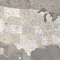 US Map Detailed - Earth Mural Wallpaper - pure wallpaper artwork
