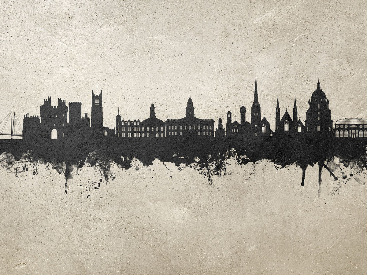 Lancaster England Skyline Concrete Mural Wallpaper - pure wallpaper artwork