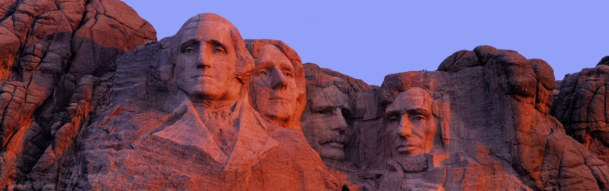 Mount Rushmore At Sunset Mural Wallpaper - pure wallpaper artwork