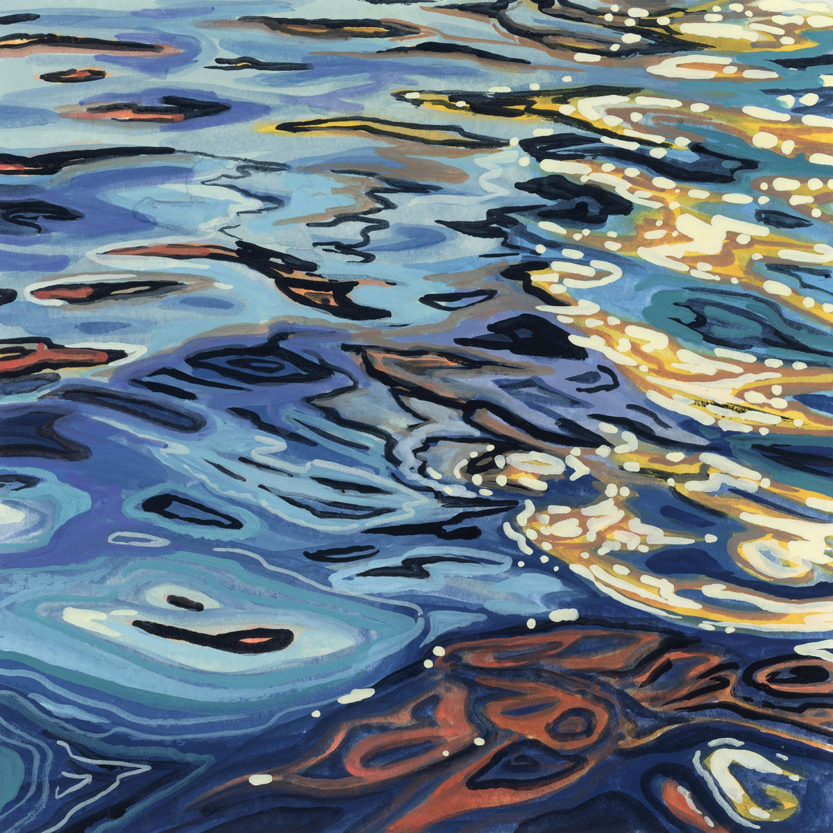 Sunrise on Rippling Water Mural Wallpaper - pure wallpaper artwork