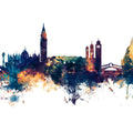 Venice Itay Skyline Blue & Bronze Mural Wallpaper - pure wallpaper artwork