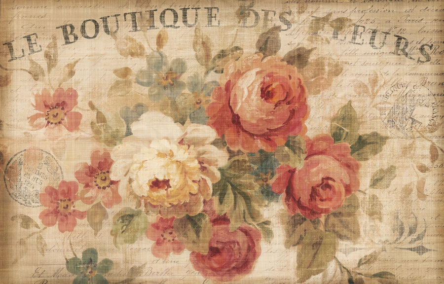 Parisian Flowers III Mural Wallpaper