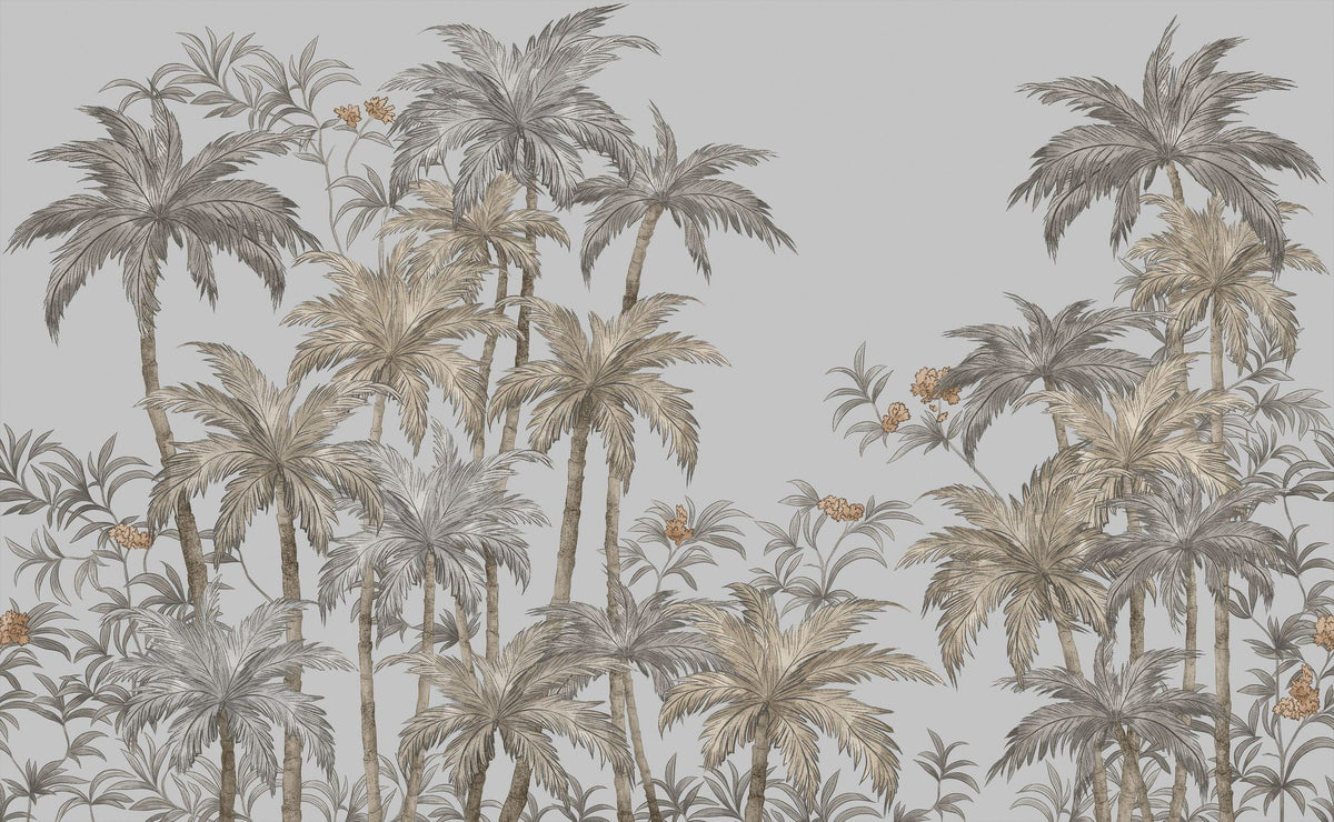Palm Abode, Stone Mural Wallpaper - pure wallpaper artwork