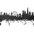 London Skyline Black & White Mural Wallpaper - pure wallpaper artwork