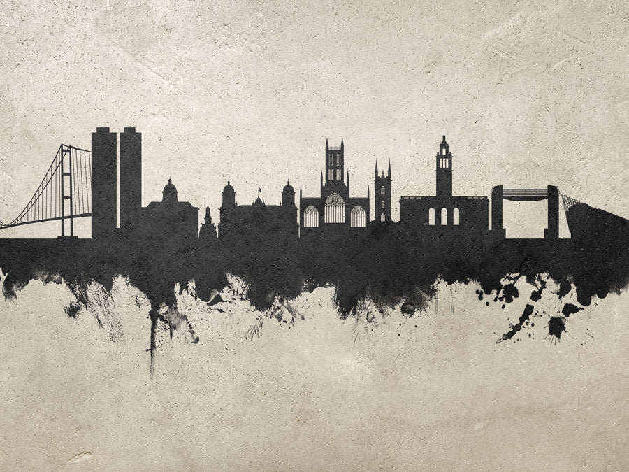 Kingston Upon Hull England Skyline Concrete Mural Wallpaper