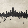 Dallas Skyline Concrete Mural Wallpaper - pure wallpaper artwork