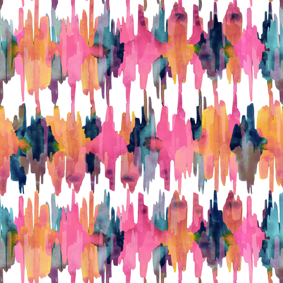 Rose Quarts Ikat Mural Wallpaper