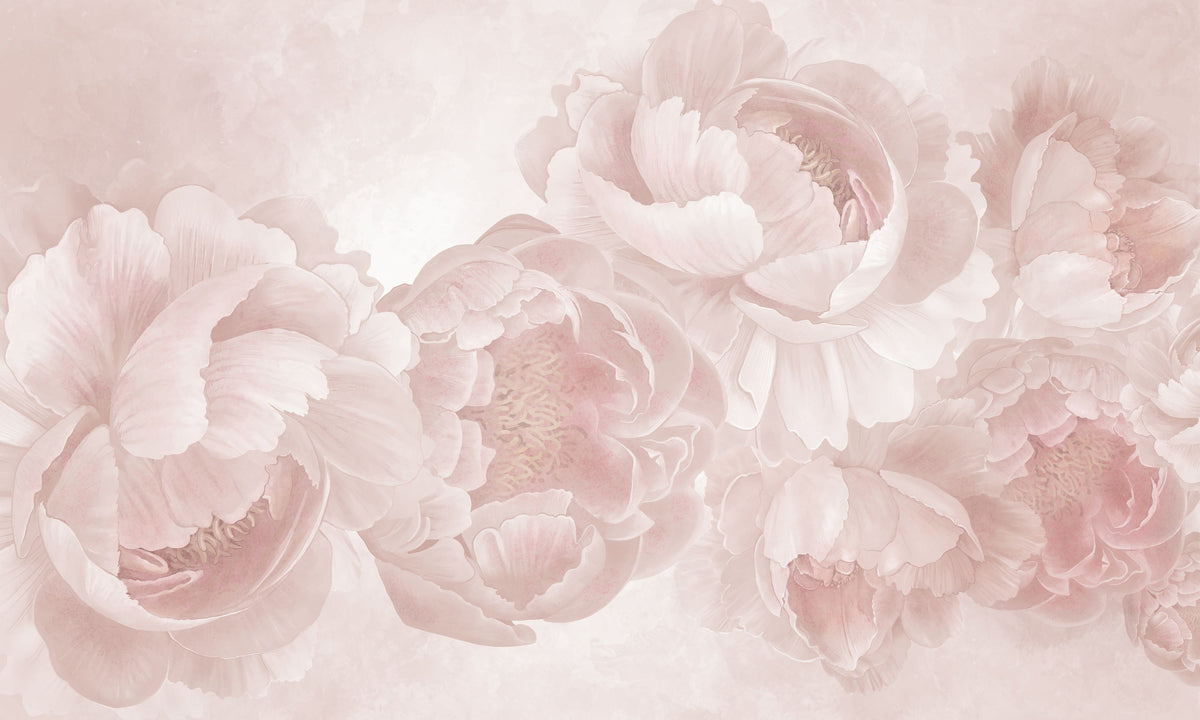 Peony Love Mural Wallpaper - pure wallpaper artwork