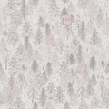 Forest Cabins, Blush Pink Mural Wallpaper - pure wallpaper artwork