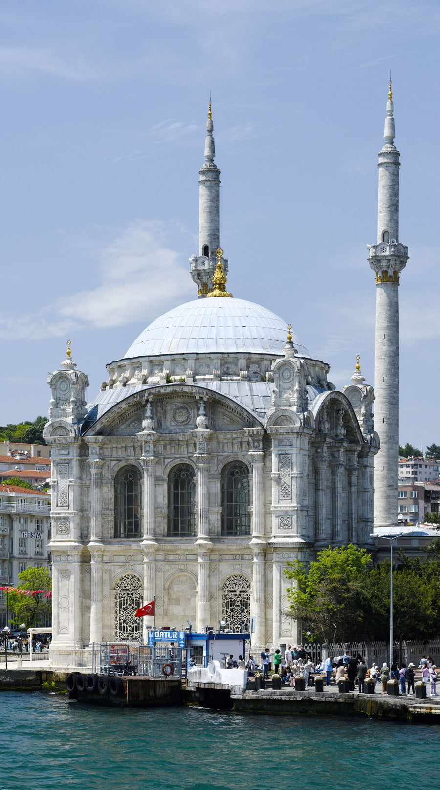 Golden Minaret Mosque Mural Wallpaper