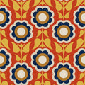 Retro Bold Blooms, Autumn Mural Wallpaper - pure wallpaper artwork