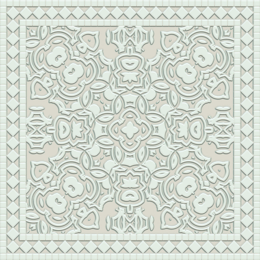Mission Cement Tiles, Sand Mural Wallpaper