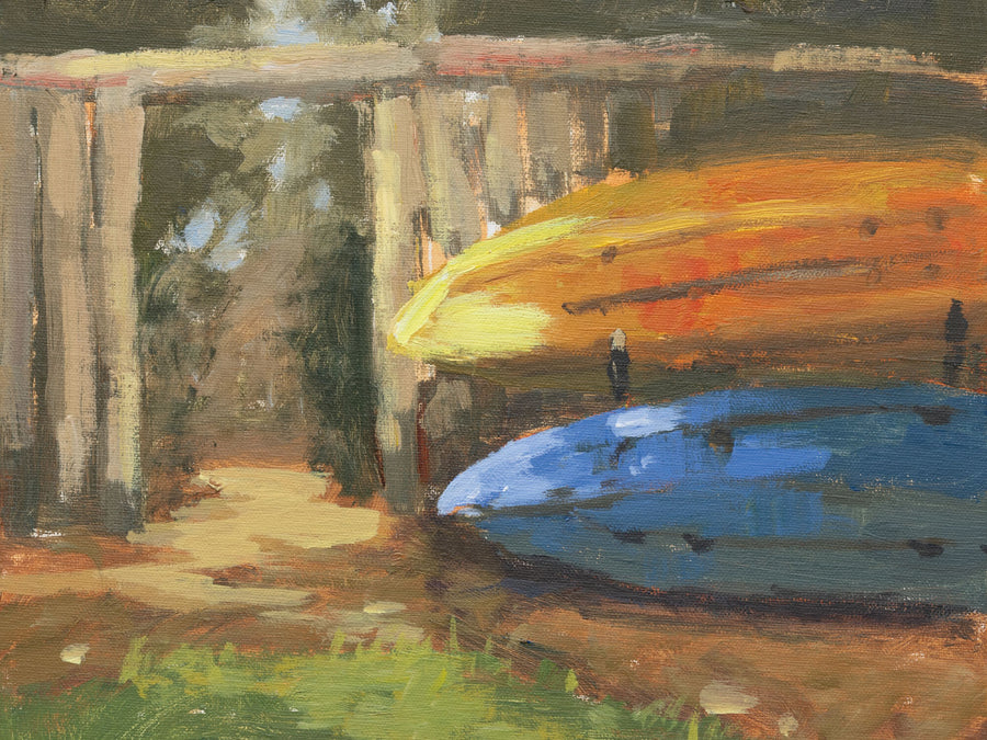 Kayaks Ready Mural Wallpaper