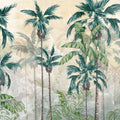 Textured Palm Paradise Mural Wallpaper - pure wallpaper artwork