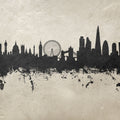 London Skyline Concrete Mural Wallpaper - pure wallpaper artwork