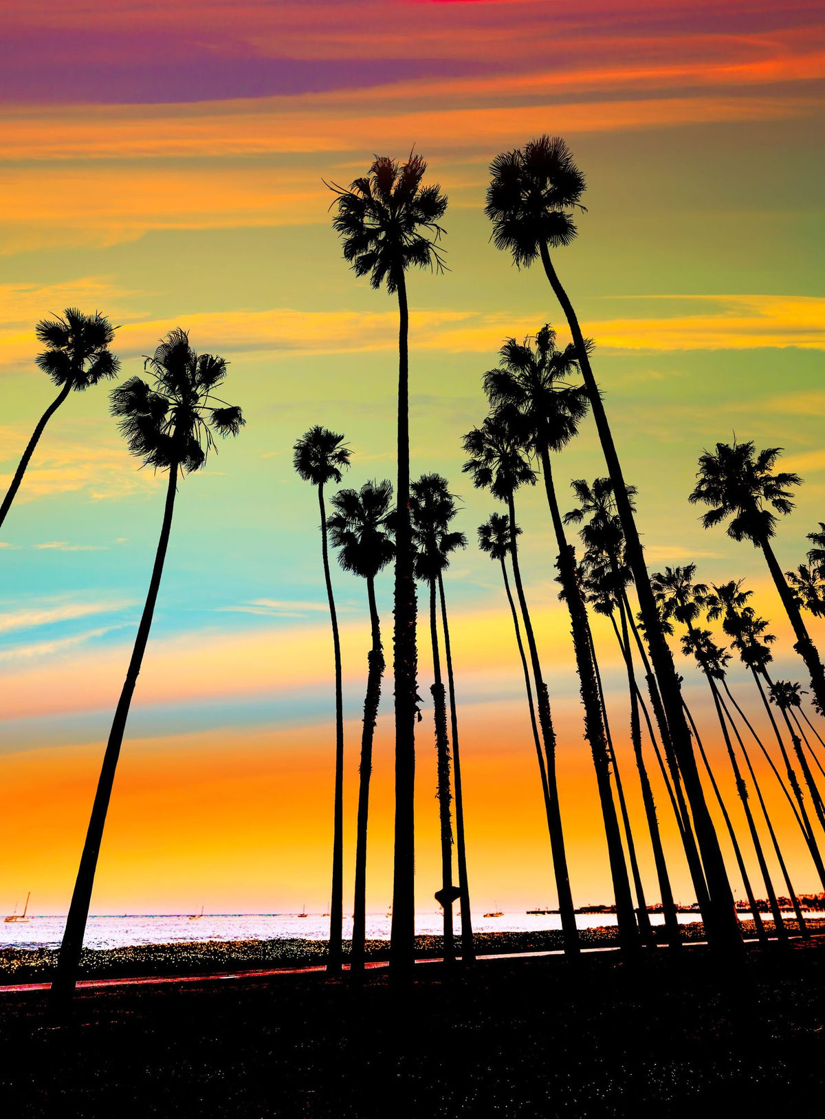 Santa Barbara Sunset III Mural Wallpaper - pure wallpaper artwork