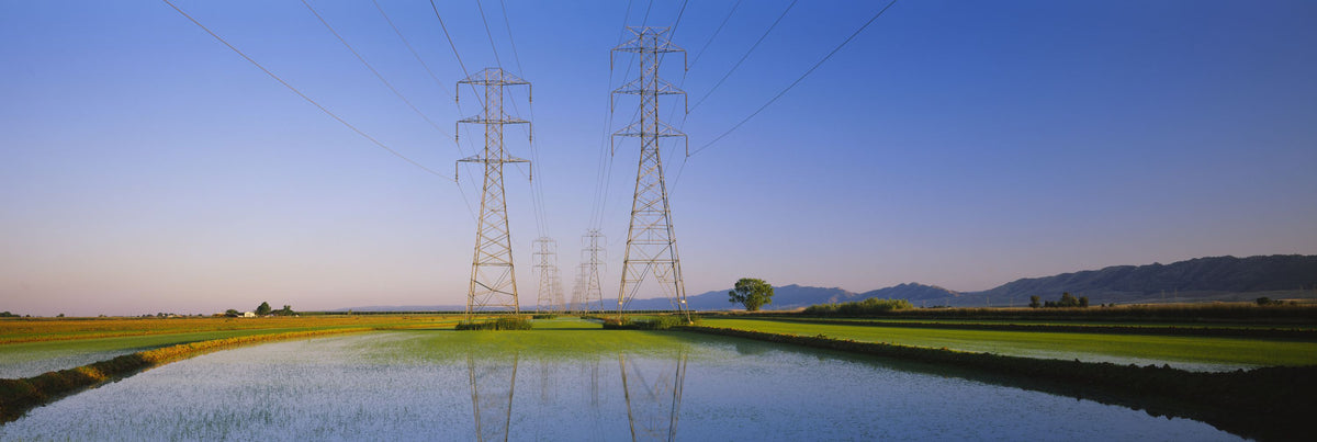 Rural Power Lines Mural Wallpaper - pure wallpaper artwork