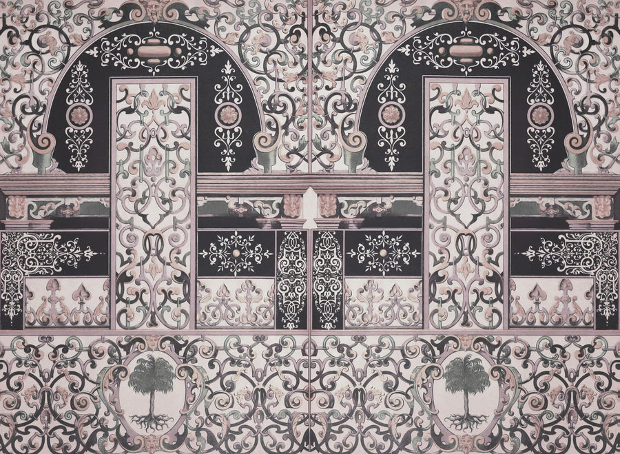 German Renaissance, Pink Mural Wallpaper