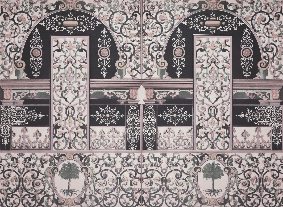 German Renaissance, Pink Mural Wallpaper - pure wallpaper artwork