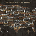 US City Map Black Mural Wallpaper - pure wallpaper artwork