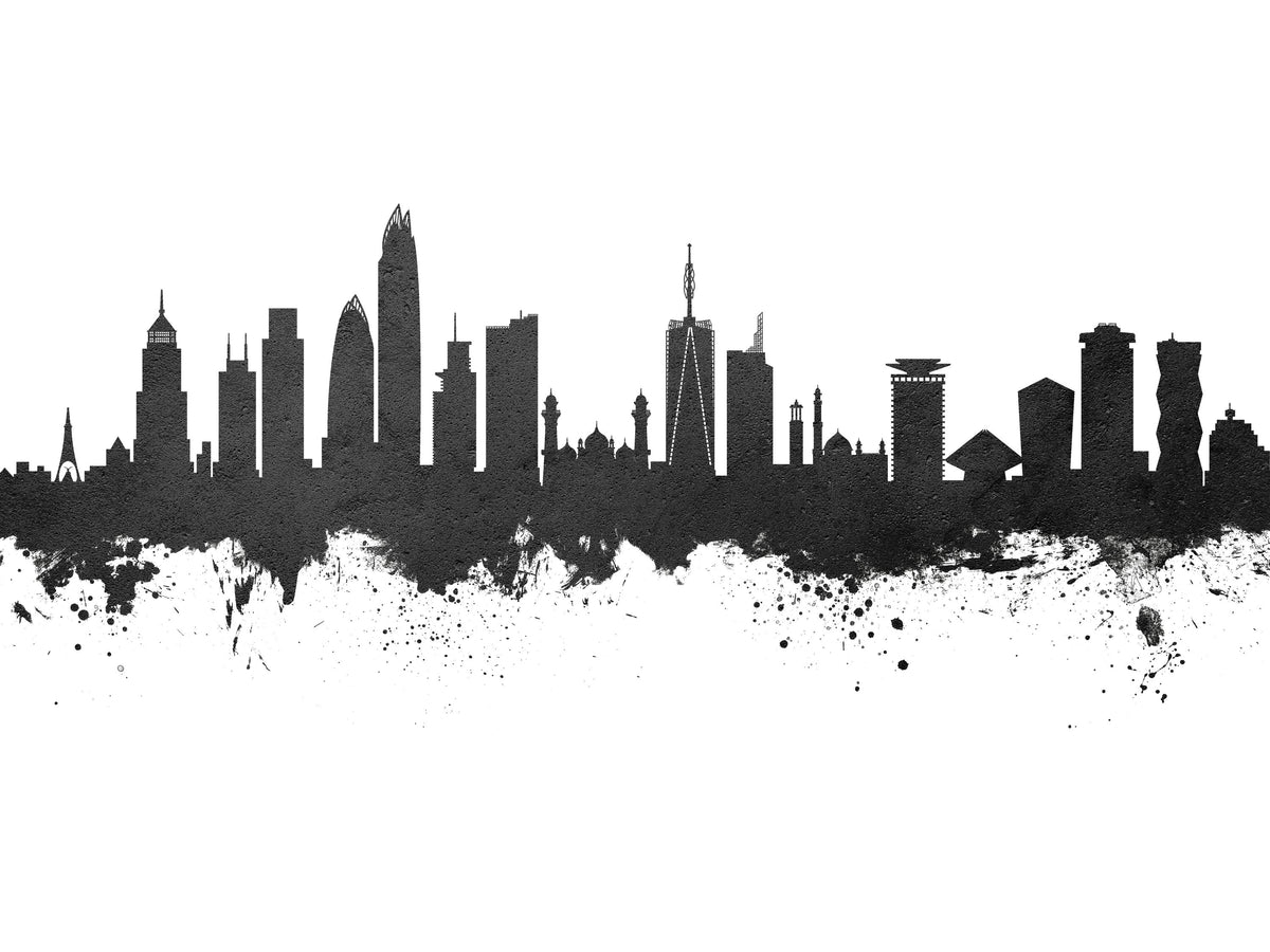 Nairobi Kenya Skyline Black & White Mural Wallpaper - pure wallpaper artwork