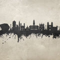 Porto Portugal Skyline Concrete Mural Wallpaper - pure wallpaper artwork