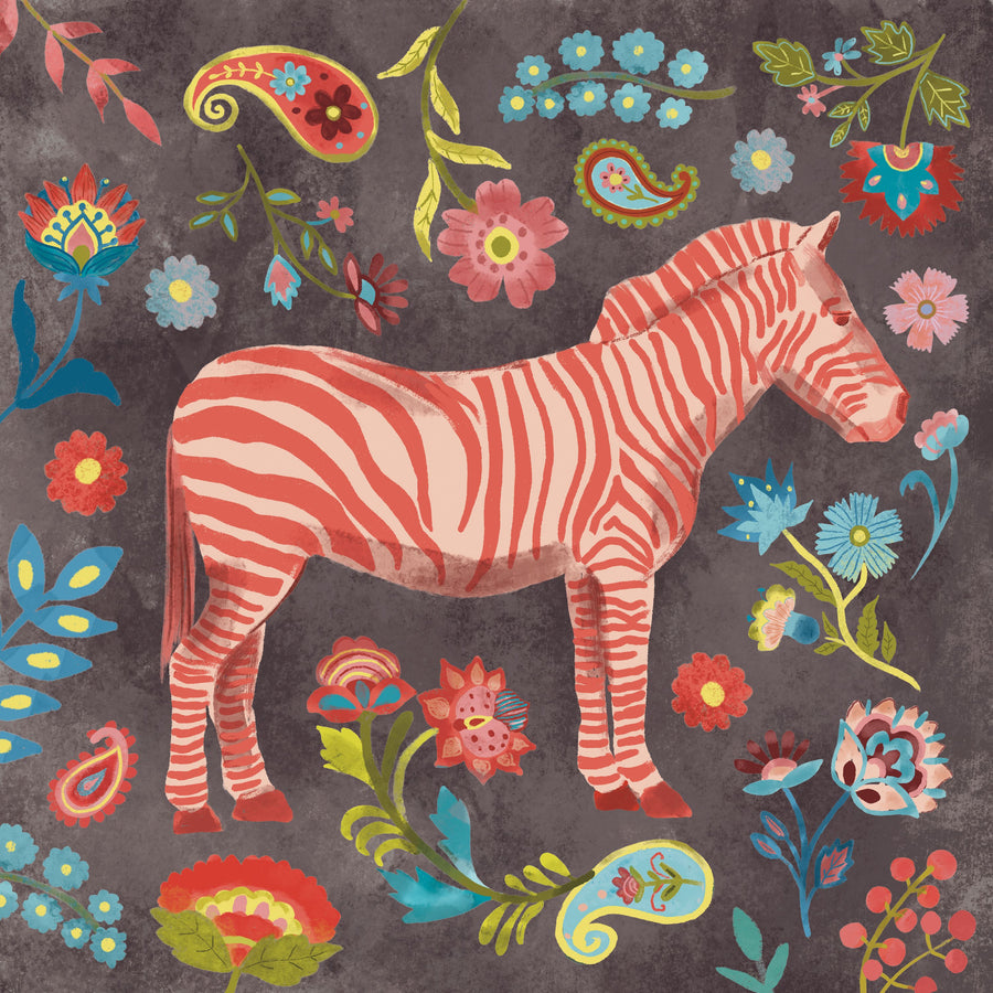 Zebra of the Jungle Mural Wallpaper